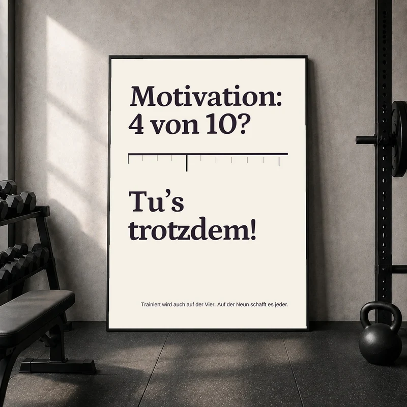 Trotzdem Trainieren Motivation Poster