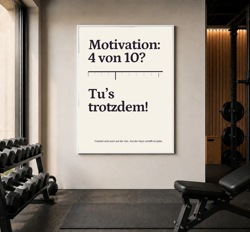 Trotzdem Trainieren Motivation Poster