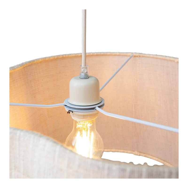Pendelleuchte Chantal 4-flammig Textil Beige