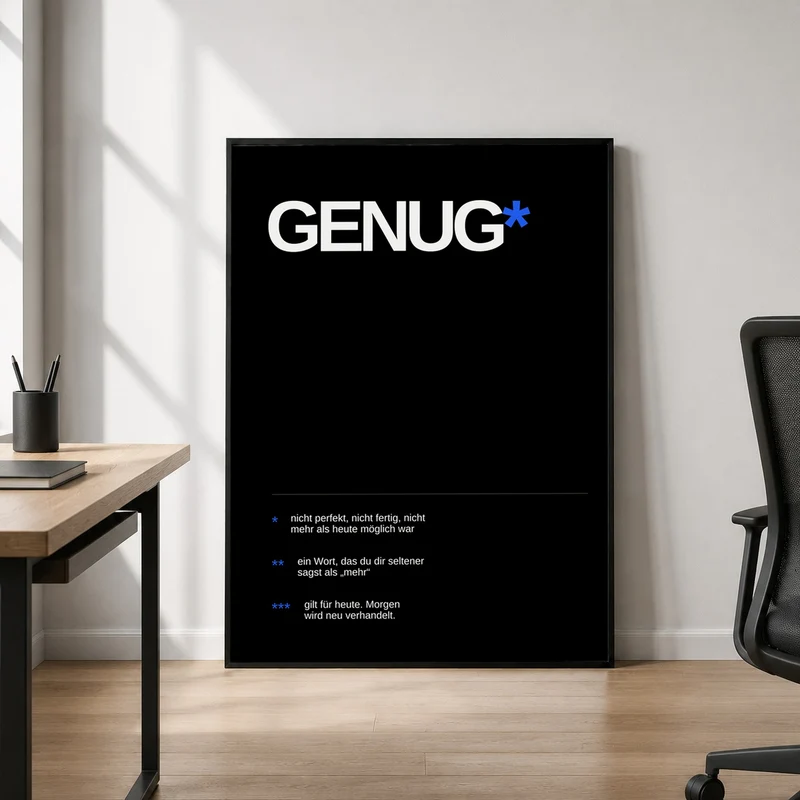 Genug – Heute reicht es Poster