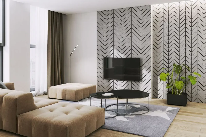 Concrete Cladding - HERRINGBONE L Wall Panels