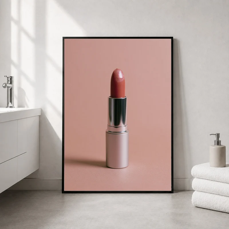 Lippenstift Nude Stillleben Poster
