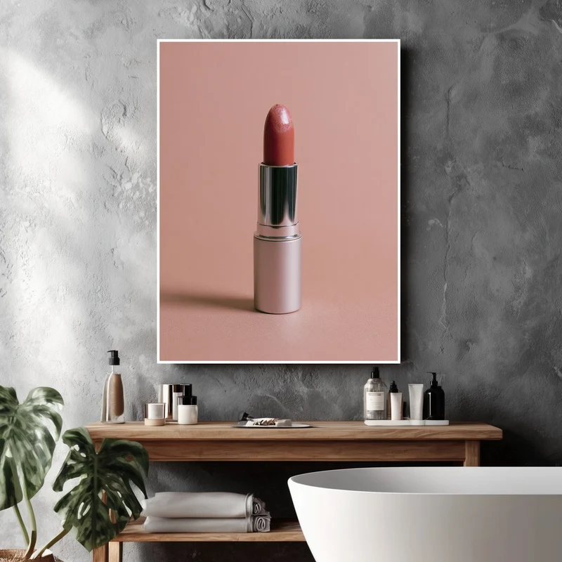Lippenstift Nude Stillleben Poster