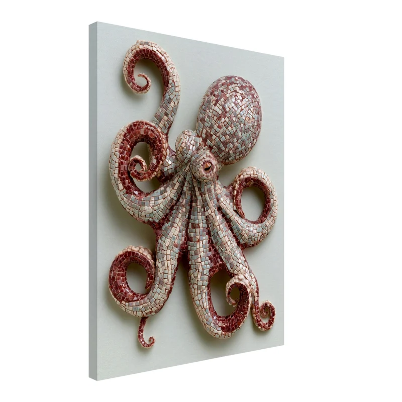 Oktopus Mosaik Kunst Leinwand