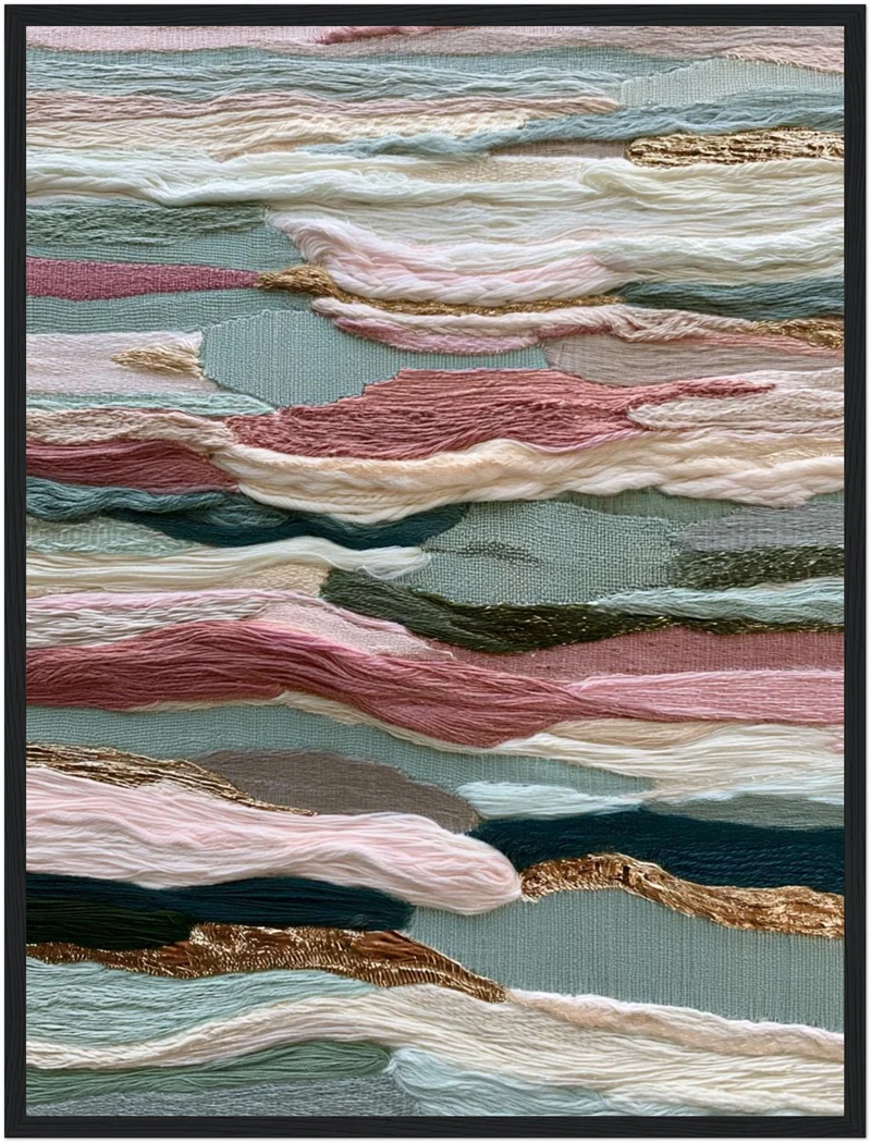 Abstrakte Wellen Textilkunst Poster