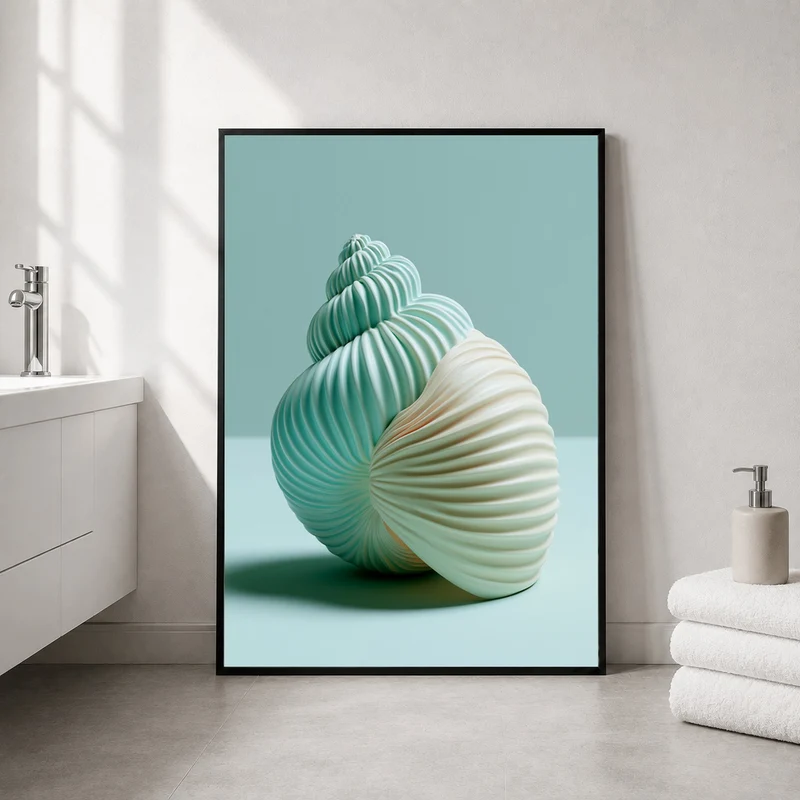 Minimalistische Meeresschnecke Poster