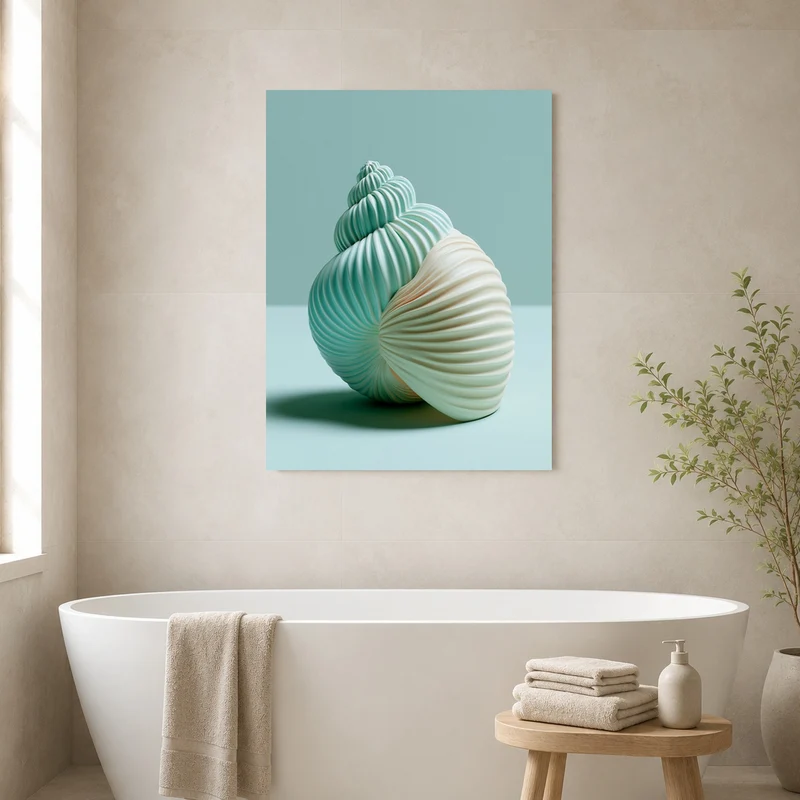 Minimalistische Meeresschnecke Poster