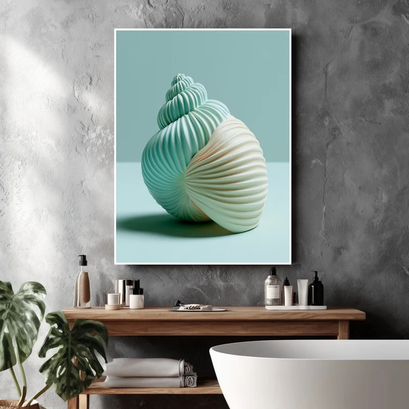 Minimalistische Meeresschnecke Poster