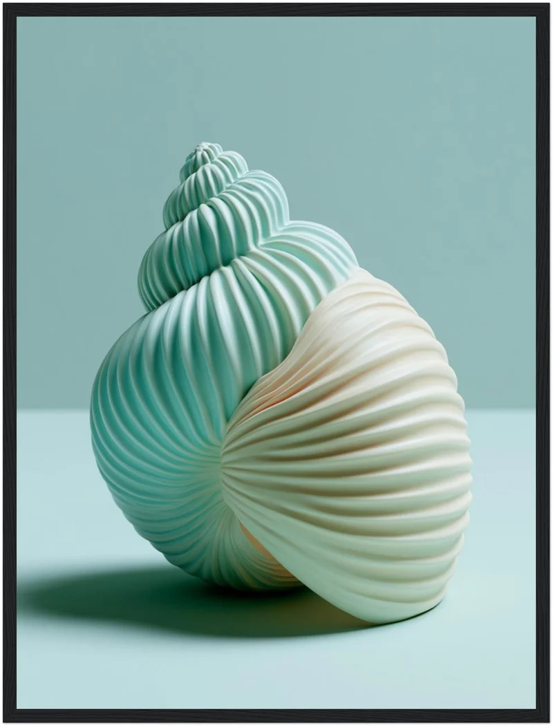 Minimalistische Meeresschnecke Poster