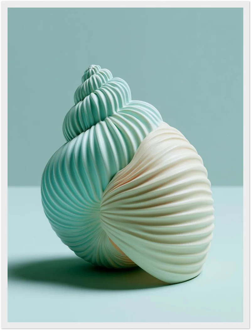 Minimalistische Meeresschnecke Poster