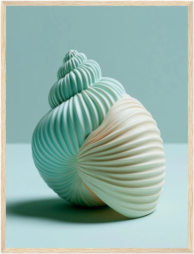 Minimalistische Meeresschnecke Poster