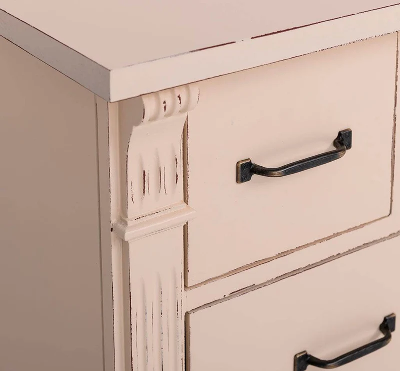 Apothekerschrank aus Massivholz mit 12 Schubladen und Ornamenten