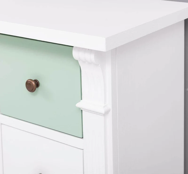 Apothekerschrank aus Massivholz mit 12 Schubladen und Ornamenten