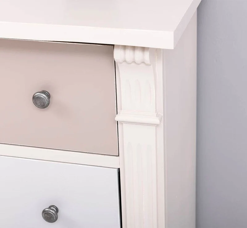 Apothekerschrank aus Massivholz mit 12 Schubladen und Ornamenten