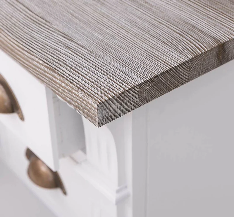 Schmale Apothekerkommode im Landhausstil mit 8 Schubladen