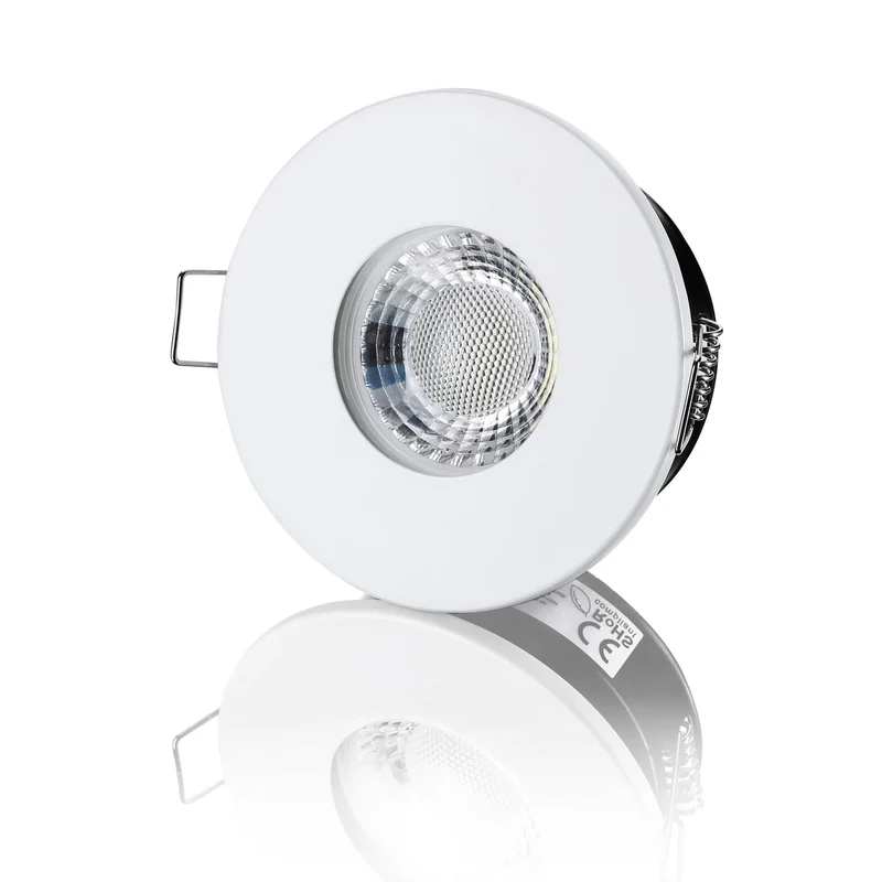 LED Einbaustrahler IP65 Dimmbar - Weiß Rund 5W GU10 - Fora