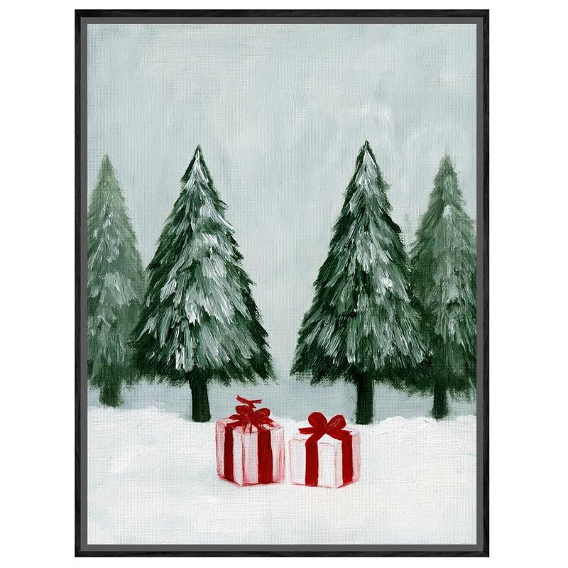 Wintergeschenke im Schnee Leinwand