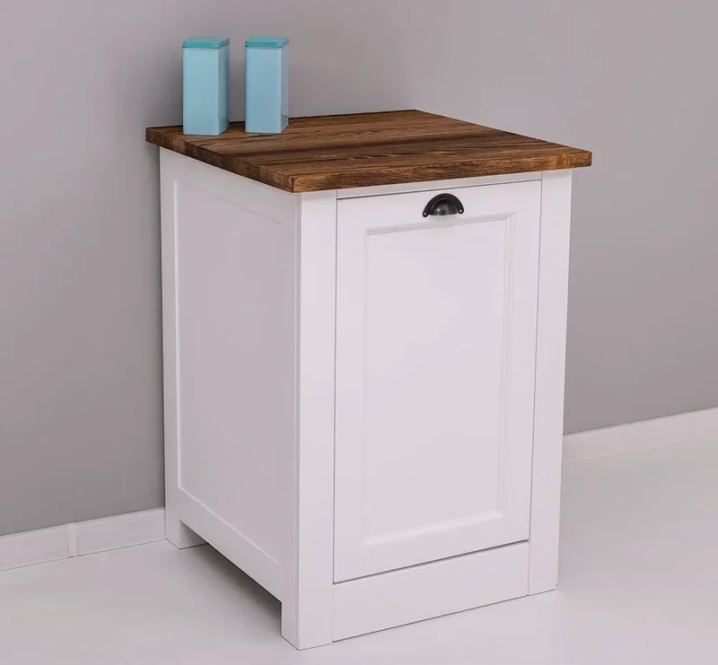 Küchenmodul aus Massivholz - Geräumiger Ausziehschrank