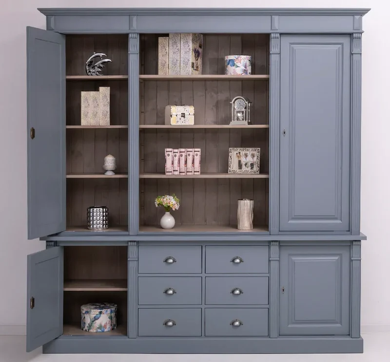 Großer Wohnzimmerschrank aus Massivholz | 2- teilig