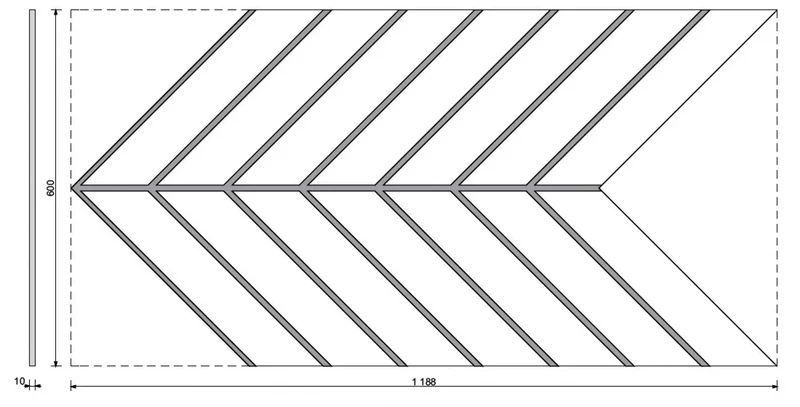 Concrete Cladding - HERRINGBONE L REVERS Wall Panels