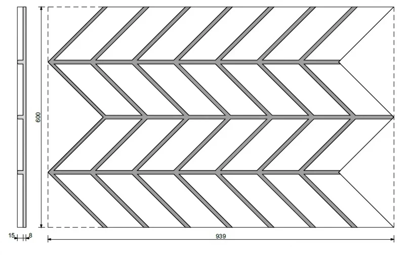 Concrete Cladding - HERRINGBONE M REVERS Wall Panels