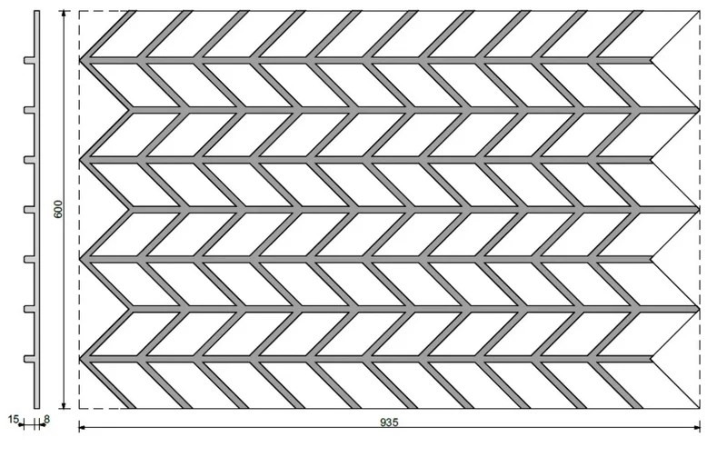 Concrete Cladding - HERRINGBONE S REVERS Wall Panels