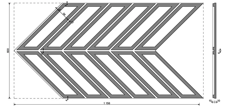Concrete Cladding - HERRINGBONE BOLD Wall Panels