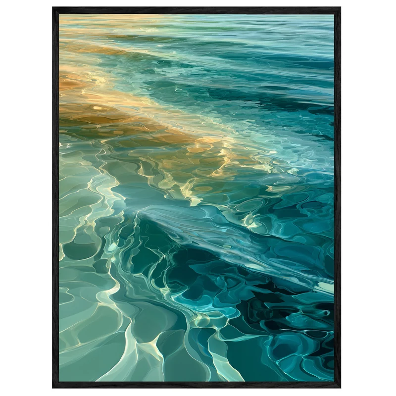 Meerwasser Sonnenlicht Reflexion Leinwand