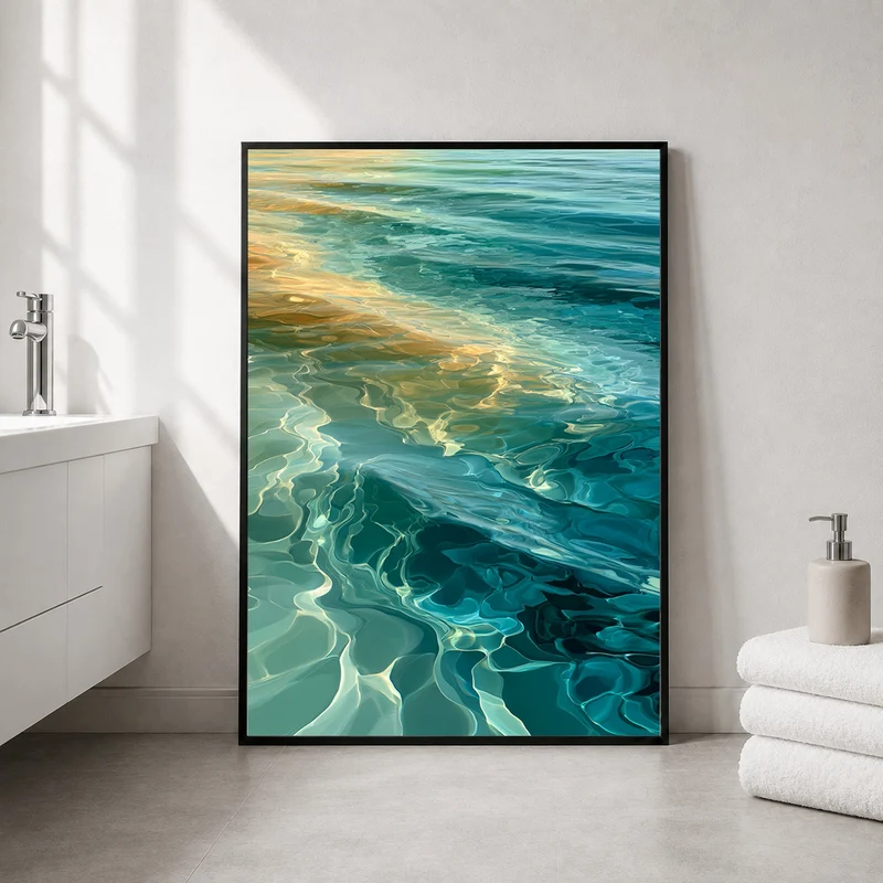 Meerwasser Sonnenlicht Reflexion Poster