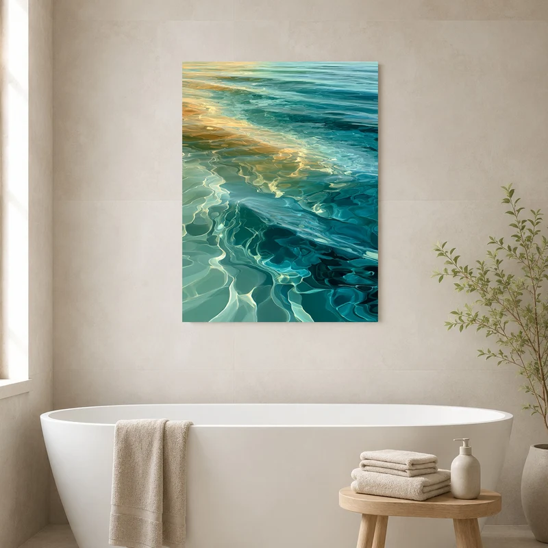 Meerwasser Sonnenlicht Reflexion Poster
