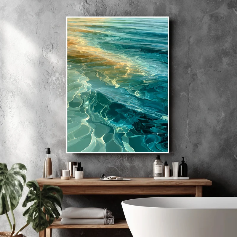 Meerwasser Sonnenlicht Reflexion Poster