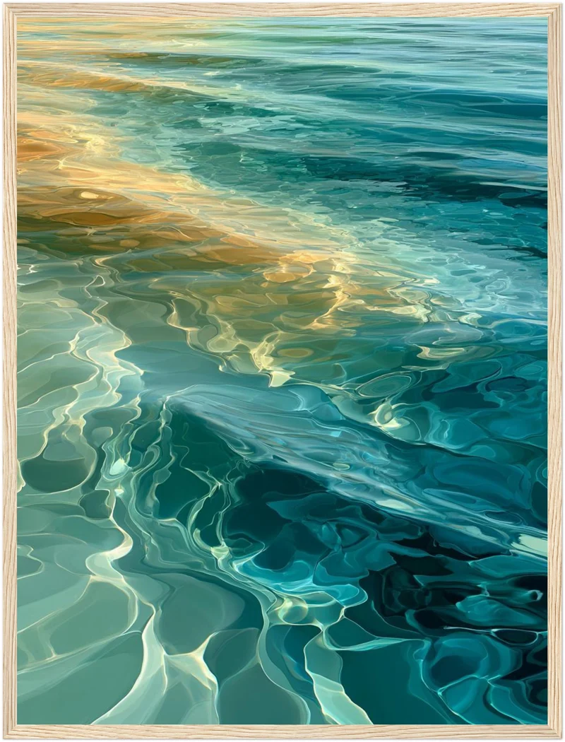 Meerwasser Sonnenlicht Reflexion Poster