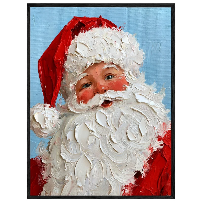 Froher Weihnachtsmann Retro Leinwand