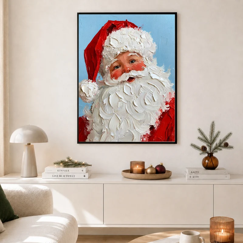 Froher Weihnachtsmann Retro Poster