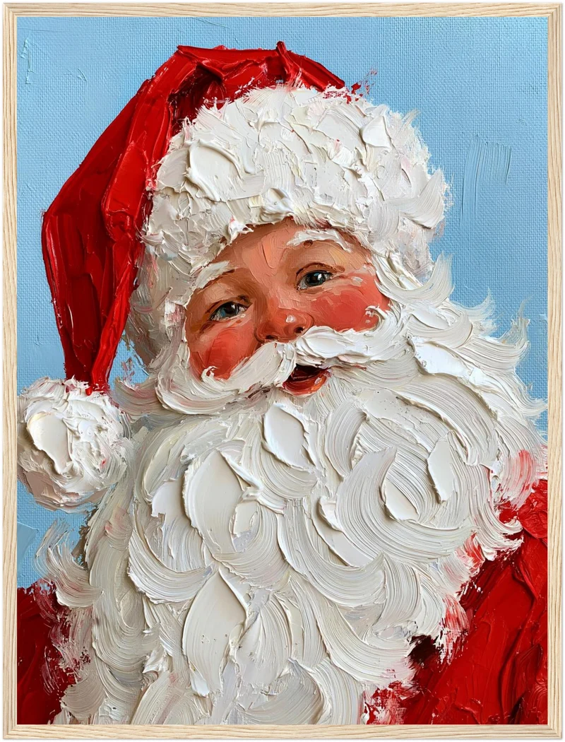 Froher Weihnachtsmann Retro Poster