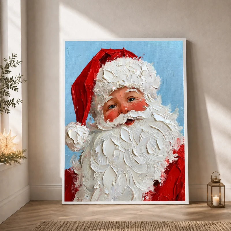 Froher Weihnachtsmann Retro Poster