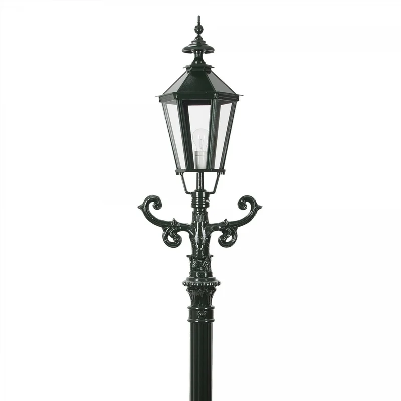 Casa Padrino Jugendstil Gartenlaterne 42 x 29 x H. 245 cm - Verschiedene Farben - Nostalgische Wetterfeste Außenleuchte