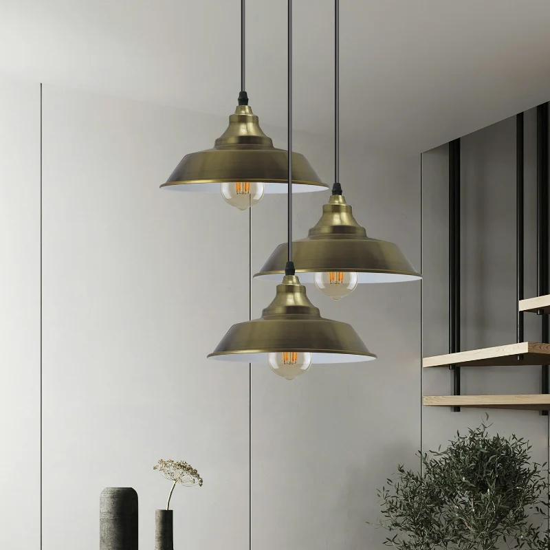 3-flammige Hängelampe Vintage Bunte Pendelleuchte ~ 3191