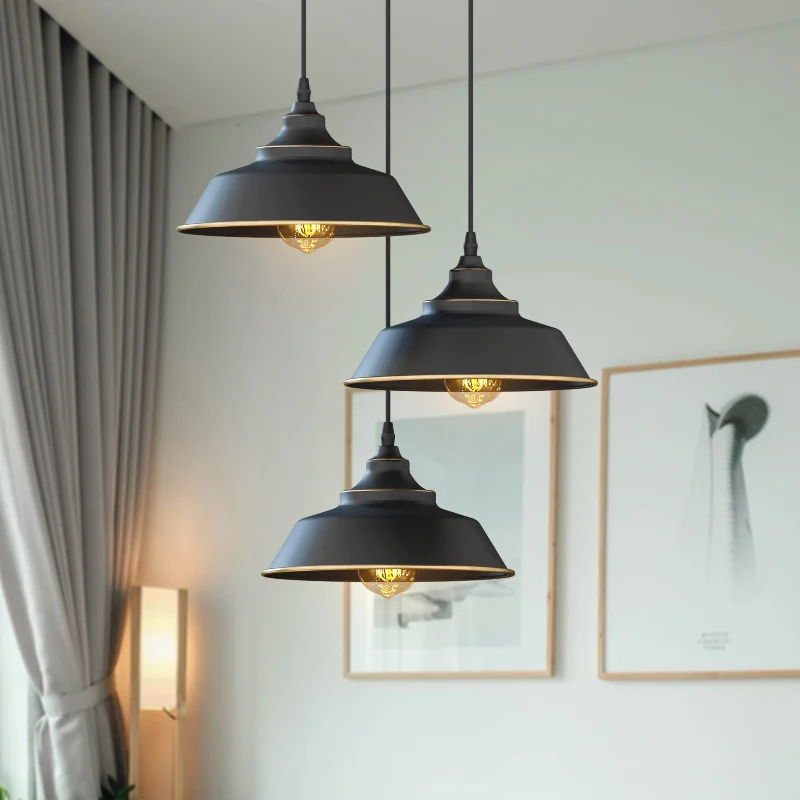 3-flammige Hängelampe Vintage Bunte Pendelleuchte ~ 3191