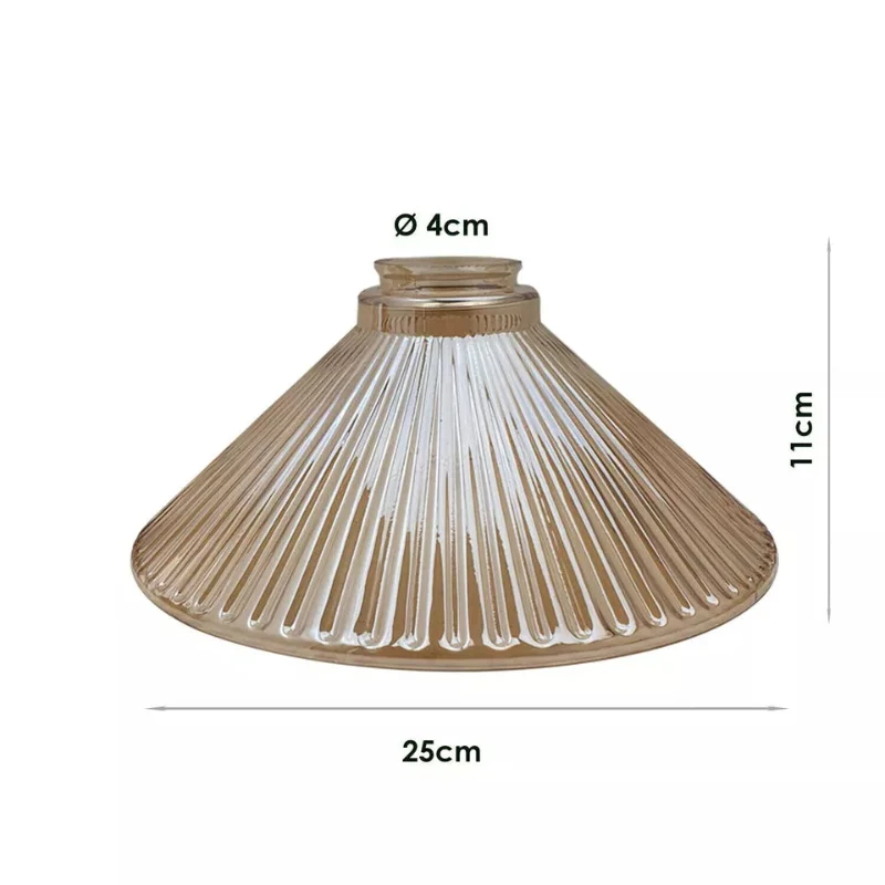 Glas-Lampenschirme für Hänge, Wandleuchte creme bernstein ~3184