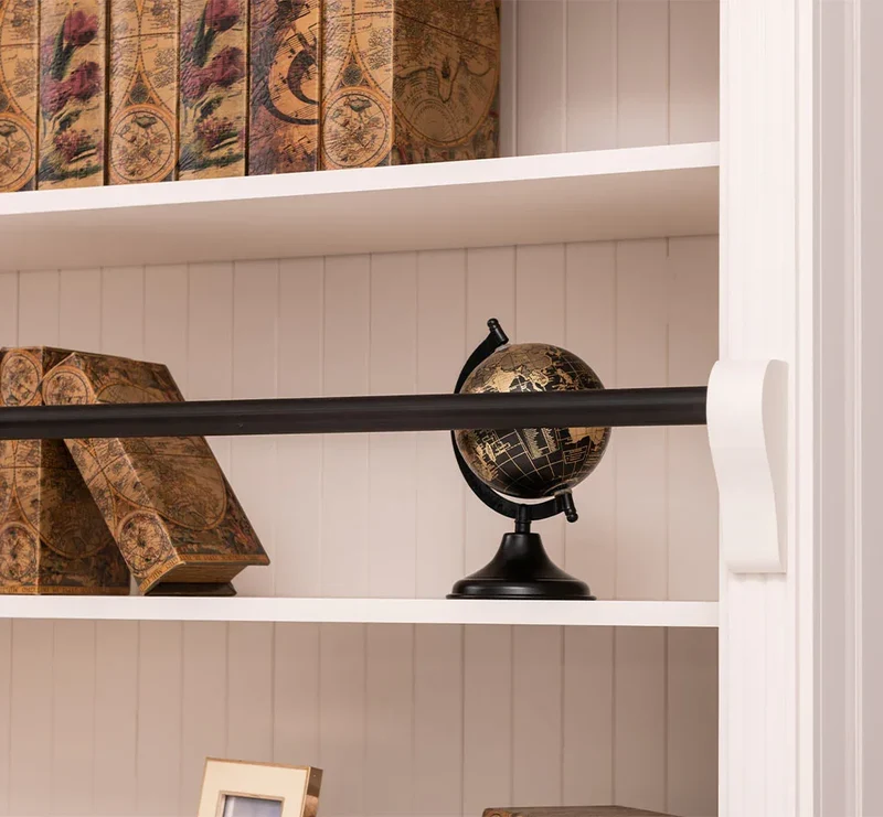 Vintage Bücherregal aus Massivholz | Bibliothek mit 4 Türen