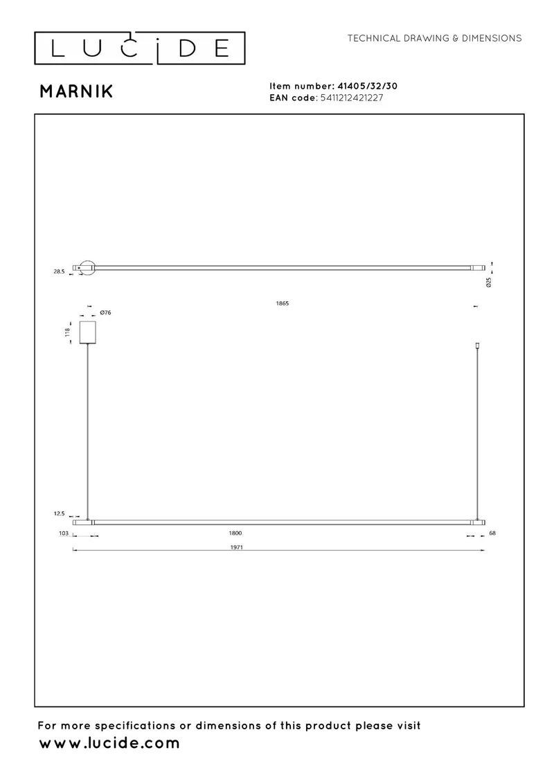 LED-Pendelleuchte Marnik mit Gestensteuerung CCT dimmbar
