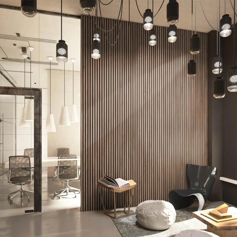 Walnut Wood Slat Wall Panelling – 280x60 cm