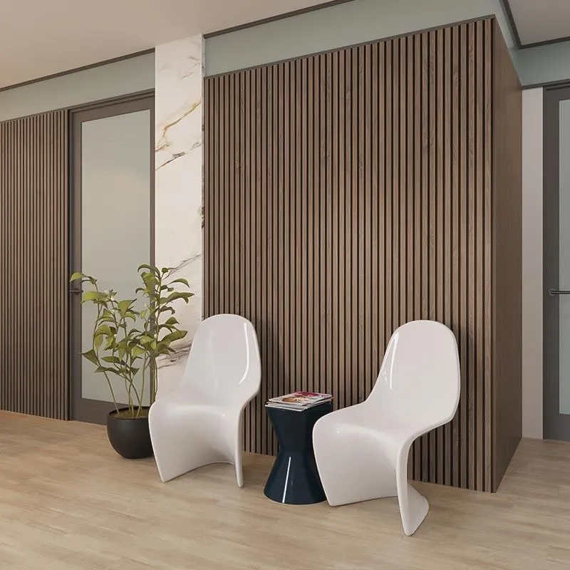 Walnut Wood Slat Wall Panelling – 280x60 cm