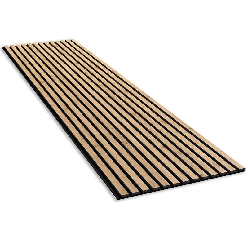 Oak Black Wood Slat Wall Panelling – 280x60 cm