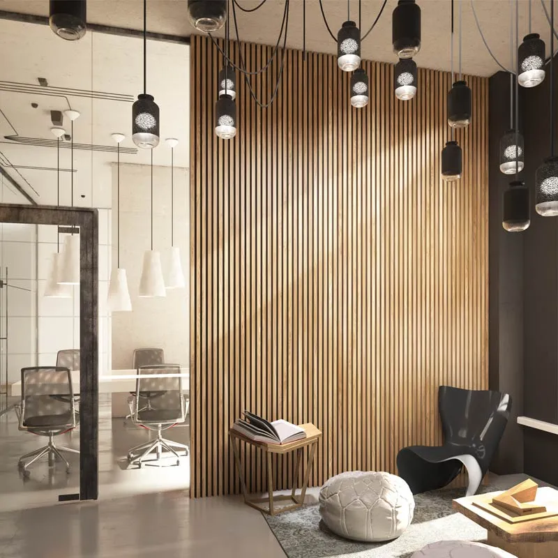 Oak Black Wood Slat Wall Panelling – 280x60 cm
