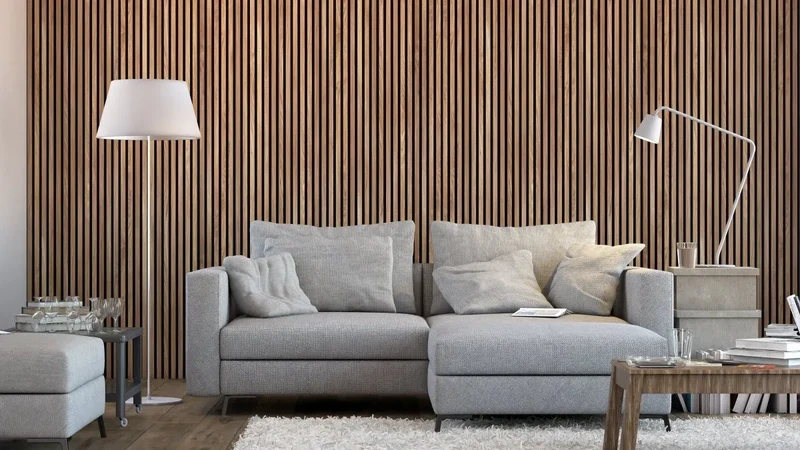 Oak Black Wood Slat Wall Panelling – 280x60 cm