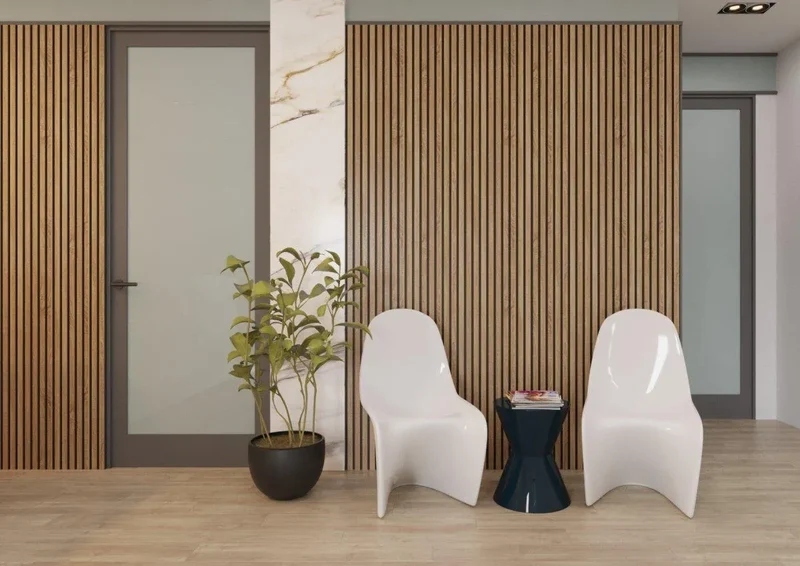Oak Black Wood Slat Wall Panelling – 280x60 cm