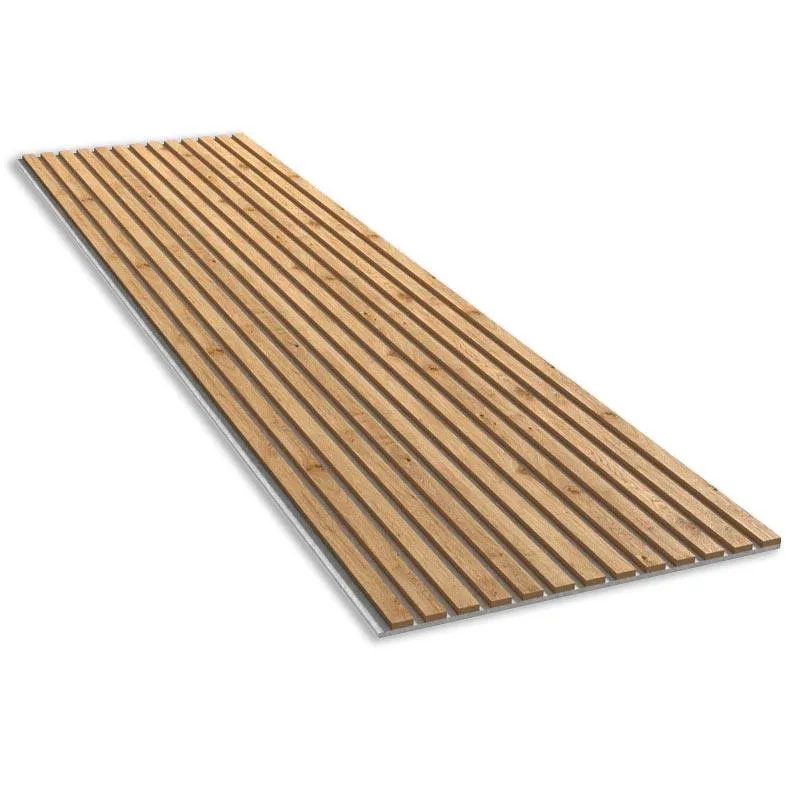 Oak Grey Wood Slat Wall Panelling – 280x60 cm
