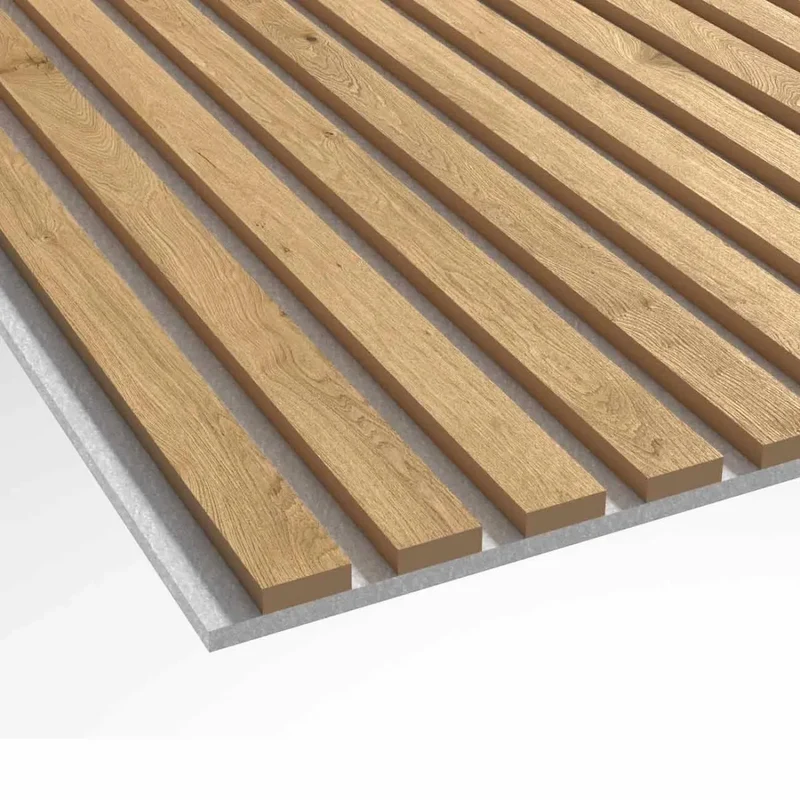 Oak Grey Wood Slat Wall Panelling – 280x60 cm